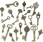 Lot Of 125 Vintage Style Antique Skeleton Furniture Cabinet Old Lock Keys Jewelr