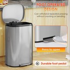13 Gallon  50l  In Home Recycling Bin Kitchen Stainless Steel Trash Bin