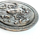 Antique Copper Art Deco Belt Buckle Woman Nouveau Round Rare Womens Mens Signed