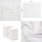 Salon Hand Towels     16x27 Inches  White Cotton Blend  Pack Of 60