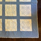 Vtg Handmade Quilt Queen Size 83 X 63 Patchwork Flower Pattern Floral Cottage