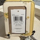 Coach Nwt Zip Card Case In Floral Print Yellow Cau44