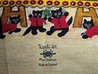 Whimsical Dancing Cats Art   Folk Art For Cat Lovers Tapestry   Kitchen Linen 