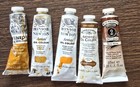 Winsor   Newton Oil Paint 37ml Lot Of 5 Tubes Earth Tones Used Free Shipping