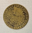1627 France General Treasury Brass Jeton Tax Token  Circulated   Scratched
