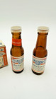 Vintage Budweiser Beer Bottle Glass Salt   Pepper Shaker Set In Box 4 
