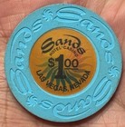 Vintage  1 Sands Casino Poker Chip Las Vegas Nevada Gambling Token - 15th Issue