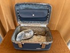American Tourister Tiara Train Case  1000 In Original Box Blue Vintage Luggage