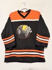 Spirit Halloween Hockey Jersey Grim Reaper Xl Orange Black Costume 31