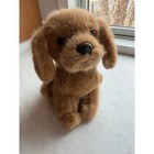 Vtg Russ Berrie Puddles Dog Plush Medium Brown Puppy Stuffed Animal Toy 332