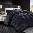 Luxurious All-season Black Pinch Pleat Oversize Goose Down Comforter Duvet -sale