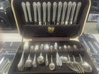 Lunt Victorian Sterling Silver 113-pc  Flatware Set   Celluloid Case