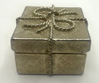 Vintage Gold Tone Estee Lauder Solid Perfume Compact Gift Box Shape