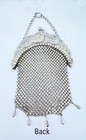 Antique Art Nouveau Sterling Silver Repousse Mermaid   Sea Monster Mesh Purse
