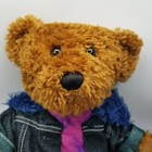 Dan Dee Collectors Choice 14   Teddy Bear With Jean Skirt And Purple Top