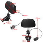 Adjustable Driver Rider Backrest W  Mounting Kit For Harley Touring 2009-2023