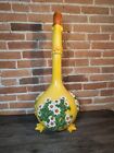 Vtg 1980 Yellow Duck   Flowers Universal Statuary Large 27  Coin Bank W  Stopper