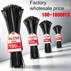 Zip Ties Assorted Sizes 4 6 8 12 Inch  200 Pack  Black Cable Ties  Uv Resistant