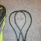 2x Dunlop Squash Racket  Vtg Airfoil Xs Power Shaft  Flex Tech 14 Semi 
