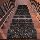 Outdoor Rubber Stair Treads     Scroll Classic Heavy-duty Non-slip Stair Mats       