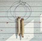 Vtg Wood Loom Bobbins Set 2 W Thread Hanging Metal Hook 9    Primitive Decor