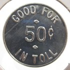 Vintage Burt County Bridge Comm  Decatur  Ne Transit Toll 50c Token - Nebraska