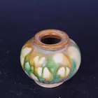 Chinese Tang Tri-color Glazed Porcelain Jar Green Spots Pot 3 35 Inch