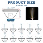 20mm High Power Led Lens  30 Pcs 8 Degree Smooth Optical Pmma Lenses  Clear