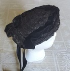 Woman s Antique Victorian Era Straw And Velvet Hat
