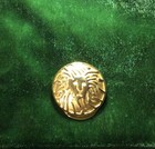 Vintage Anne Klein Lion Head Scarf Clip Goldtone 