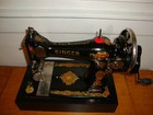 Antique Singer Sewing Machine Model 128   La Vencedora    Hand Crank  Serviced