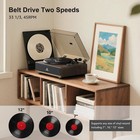 Vinyl Record Player Built In Hifi Stereo Speakers Bt Wireless Input Belt Driv   