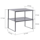 Set Of 4 Stackable Expandable Kitchen Shelves Spice Rack Organizer For Cabinet