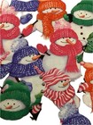 Christmas  Snowman Holiday Server Waitress Waist Apron 3 Pocket Restaurant Janet