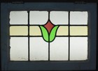 Abstract Old English Leaded Stained Glass Window 21 5  X 15 5 