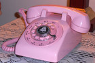 Excellent Vintage Western Electric Pink Classic Rotary Dial Desk Phone Works 