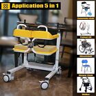 265 Lb Patient Chair Transferred Lift Wheelchair With 180   Split Seat And Bedpan