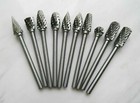10pcs 3 32  Tungsten Carbide Burr Rotary Drill Bits Tools Cutter Files Set Shank