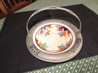 Vtg  Umbertone Farberware Tulip Handled Candy nut Dish By Leigh Potters - 6 1 2 