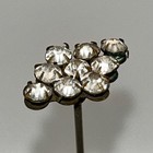 Antique Victorian Paste Stone Hatpin Rhinestones 9 Inch Edwardian Era Jewelry