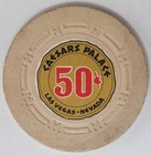 Caesars Palace 50 Cent Gaming Chip 1966 2nd Edition Vegas Nevada