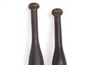 2 Pc Cloth Washing Bat wand Vintage Wooden Hand Carved Indian Collectible