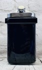 Hall China Stanley Knight Chocolate Fudge Topping Jar Black Ceramic W Lid