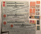 Old Canada Canadian Quebec Revenue Back Of Book Fiscal War Tax Check Law Stamps