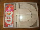 New Kiddy Toys Hearthsong Wooden Blocks 9 Piece Set With Tray Eco Rubberwood