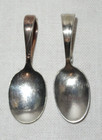 2 Vintage Curved Handle Baby Spoons   Rogers Bros 1847   1881 Rogers Silverplate