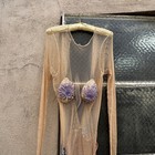 Vintage 1960s Fishnet Jumpsuit Mermaid Sequin Halloween Costume Showgirl Vintage