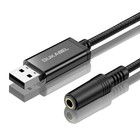 Usb Audio Adapter  Usb To 3 5mm Aux Converter For Headset   Microphones  6 6ft