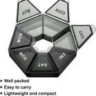 Round Weekly 7 Days Tablet Medicine Storage Pill Box Organizer Container Case