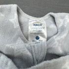 Halo Baby Sleep Sack Swaddle Size Small 3-6 Months Fleece Grey Stars